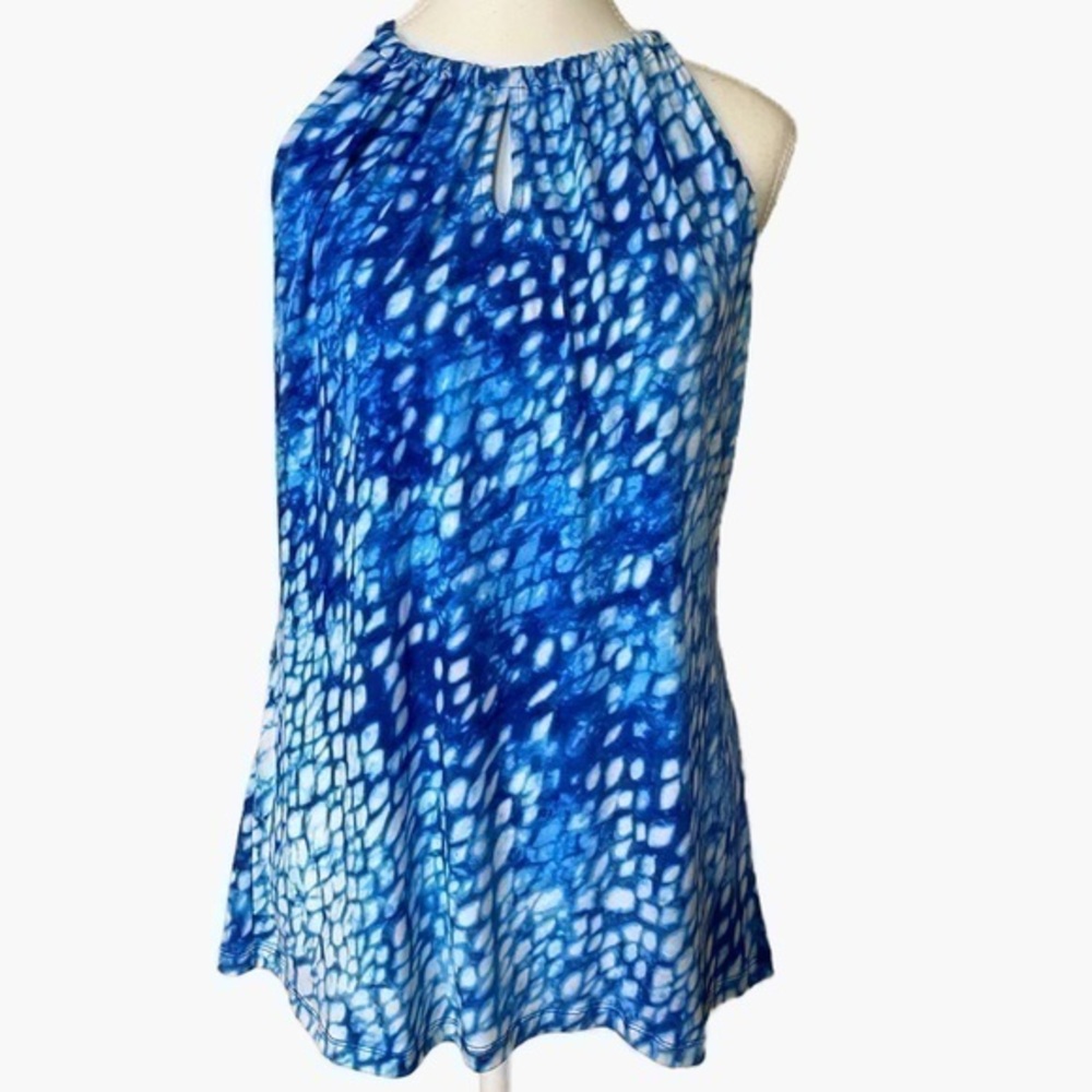 Davina Women Blue Sleeveless Blouse